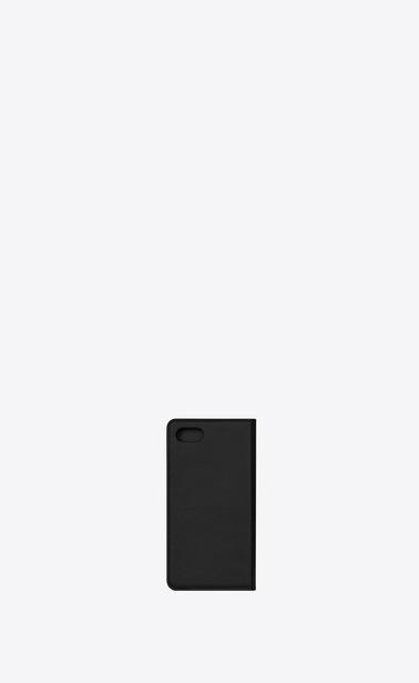 iPhone 8 case with flap in smooth leather
